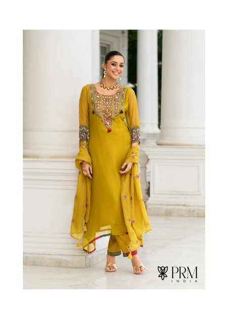 Leana By Prm Organza Embroidery Kurti With Bottom Dupatta Wholesale Shop In Surat
